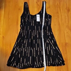 Hollister Black Dress with Gold Sequins